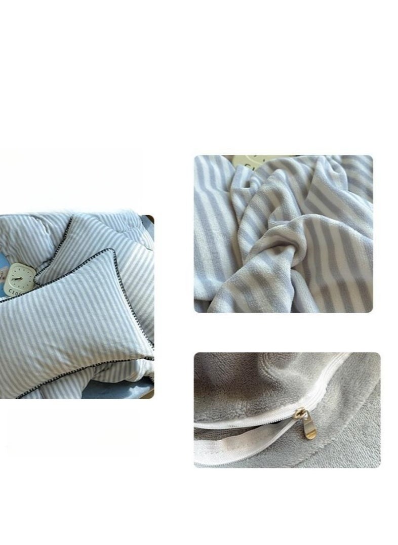 Generic Bed Sheet Style — Carved Velvet Cloth Embroidered Wide Edge Milk Velvet Four Piece Bedding Set  - Image 3