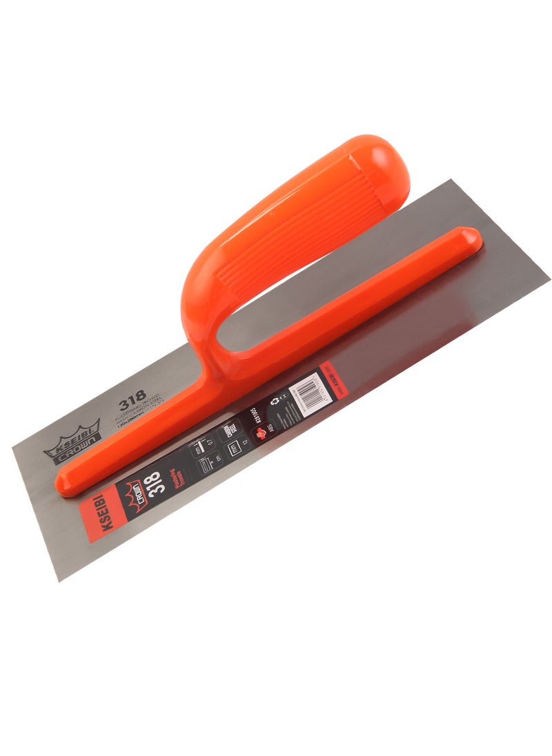 KSEIBI Crown Plastering Trowel/Abs, Stainless Steel Cement Trowel, 28*12cm, Construction and Finishing Tool, for Applying Plaster, Smoothing Surfaces, Repairing Damaged Surfaces, Installing Tiles  - Image 1