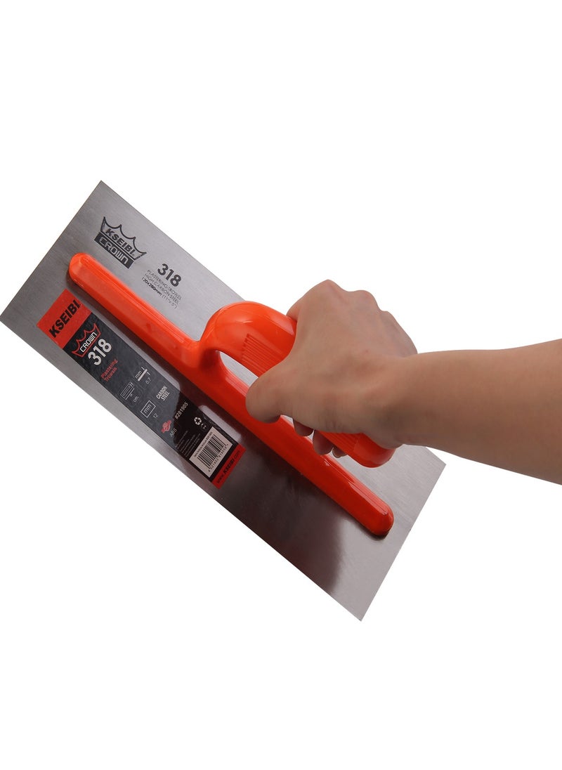 KSEIBI Crown Plastering Trowel/Abs, Stainless Steel Cement Trowel, 28*12cm, Construction and Finishing Tool, for Applying Plaster, Smoothing Surfaces, Repairing Damaged Surfaces, Installing Tiles  - Image 5