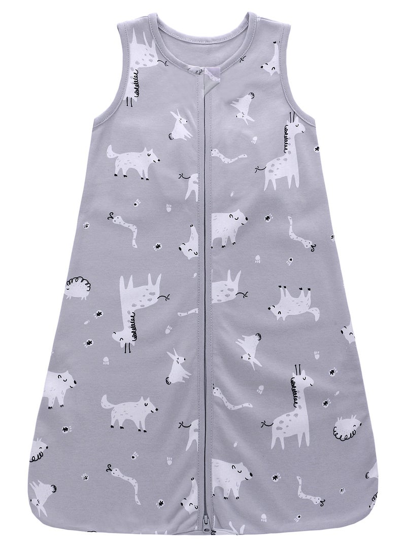 Miracle Baby Summer Baby Sleeping Bag 100% Cotton Sleeveless Zipper Baby Sleep Sack Swaddle Wrap Blanket - Image 1