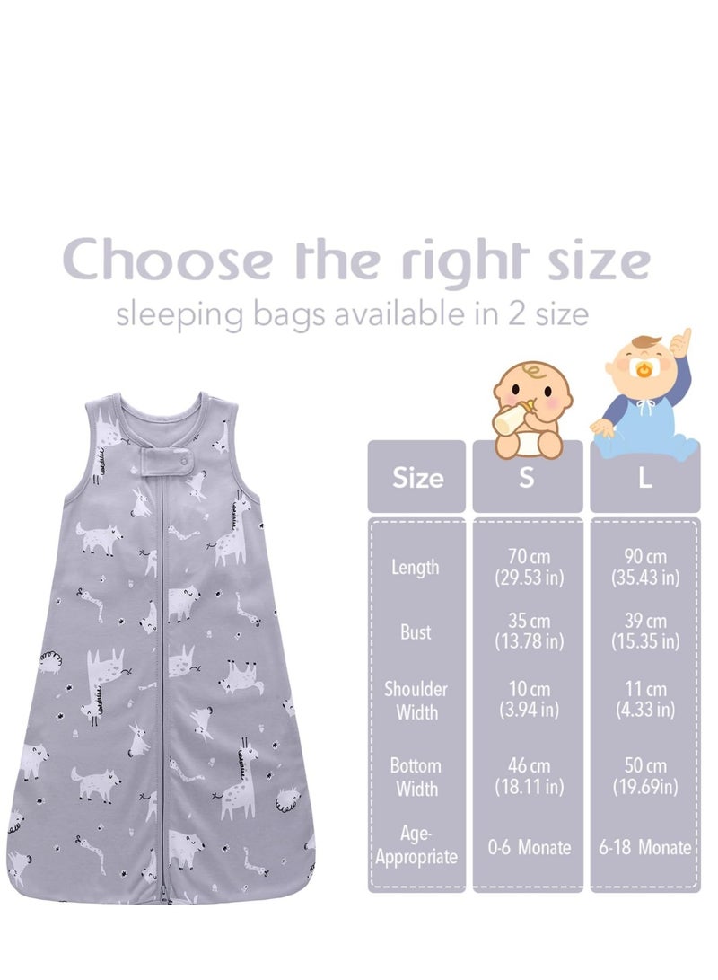 Miracle Baby Summer Baby Sleeping Bag 100% Cotton Sleeveless Zipper Baby Sleep Sack Swaddle Wrap Blanket - Image 2