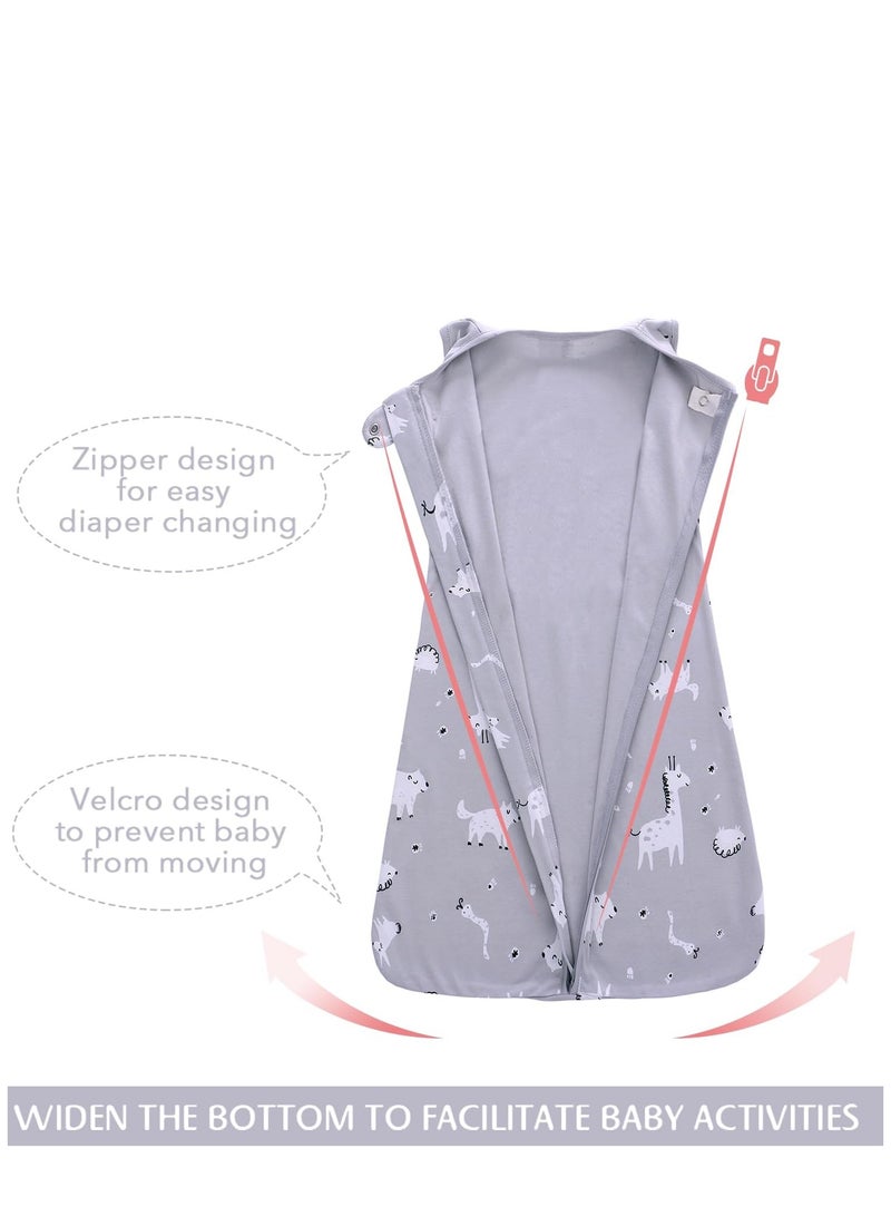 Miracle Baby Summer Baby Sleeping Bag 100% Cotton Sleeveless Zipper Baby Sleep Sack Swaddle Wrap Blanket - Image 4