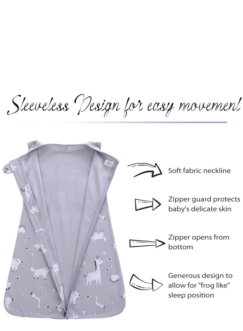 Miracle Baby Summer Baby Sleeping Bag 100% Cotton Sleeveless Zipper Baby Sleep Sack Swaddle Wrap Blanket - Image 3