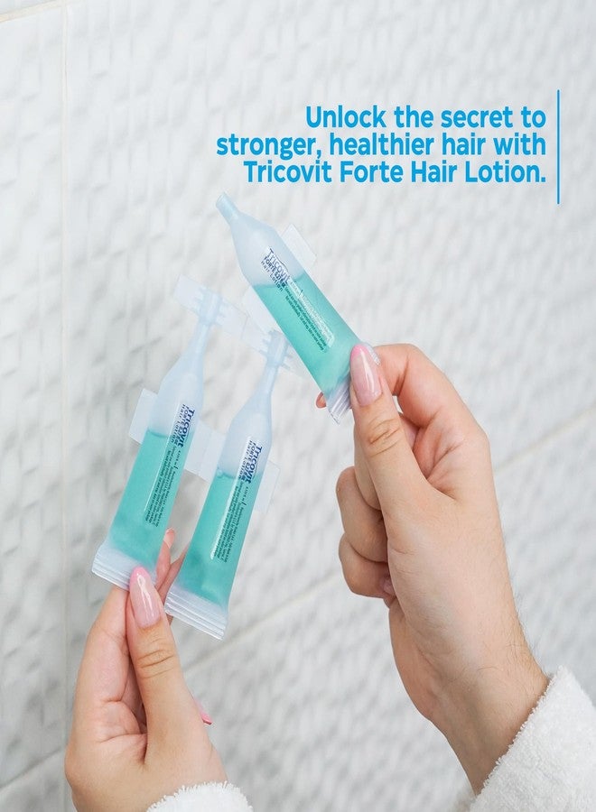 Tricovit Forte Hair Loss Treatment - Hair Growth Products for Women & Men Developed by Dermatologists - DHT Blocker & Sebum Regulator for Strengthening Follicles & Balancing Scalp (5 Ampoules) - Image 4