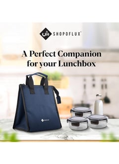 Shopoflux SHOPOFLUX Lunch Bag for Men and Women, Insulated Tiffin Bags for Office, College, School (Blue)  - Image 5
