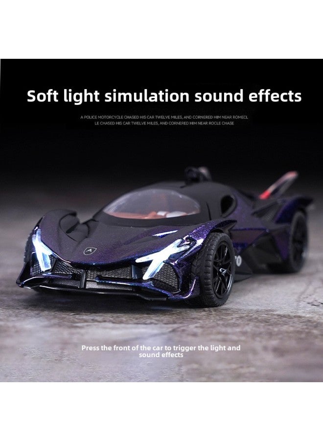 Polo Sun Sports Car 1:32 Alloy Simulation Car Model Acousto-optic Huili Children's Collection Ornaments Chenghai Toys-Color:Ah Apollo Ie Black - Image 2