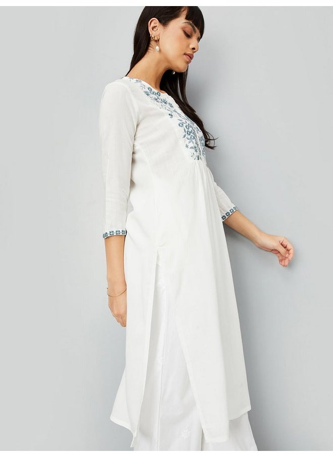 Max Max Women's Rayon Blend Regular Kurta (VIEKSU24DA_Off White_XL  - Image 4