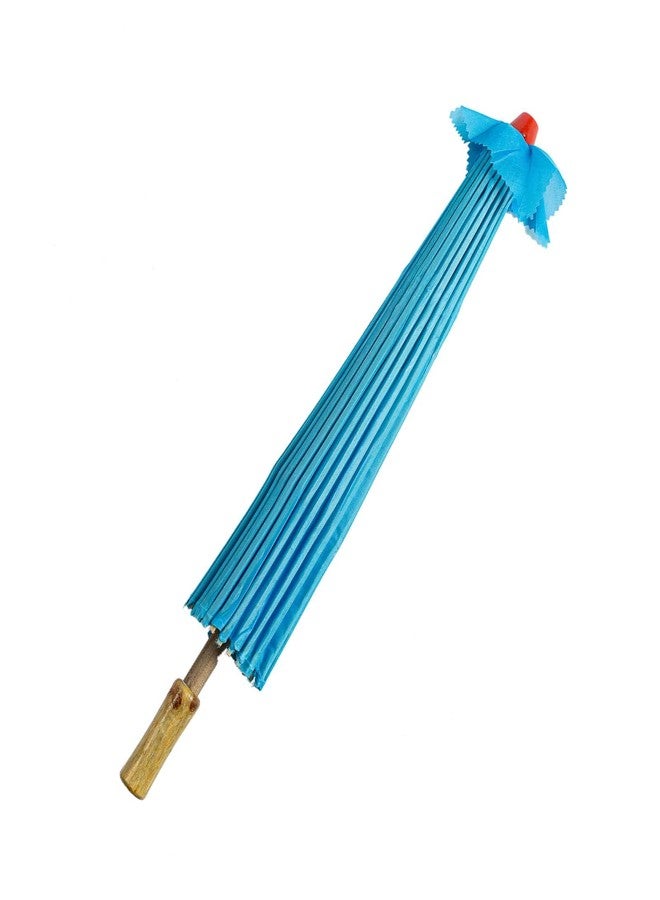 ذاي كوليكتبلز مجموعة من قطعتين (2) من المظلات اليابانية الصينية مقاس 33 بوصة من THY COLLECTIBLES لحفلات الزفاف والتصوير الفوتوغرافي والأزياء التنكرية والديكورات وغيرها من المناسبات (أزرق فاتح) - Image 2