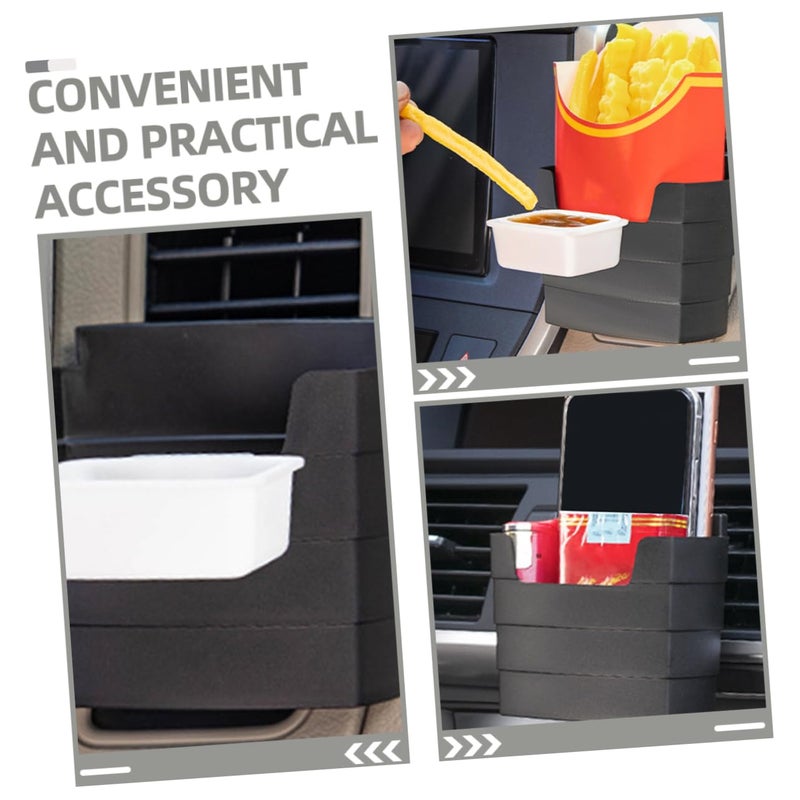 Car French Fry Holder with Dipping Sauce Container Vent Clip for Snacks and Condiments - Image 3