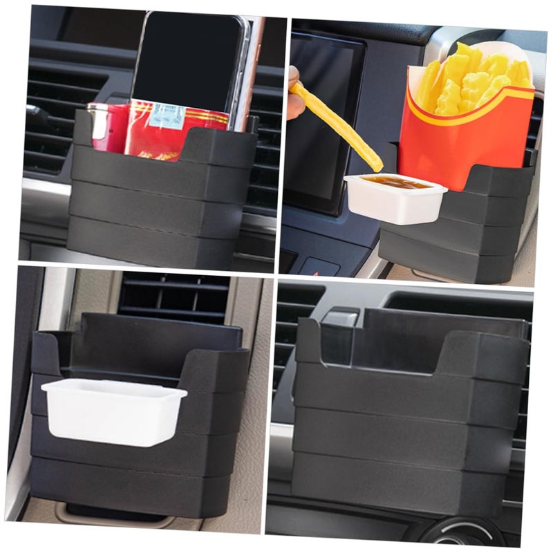 Car French Fry Holder with Dipping Sauce Container Vent Clip for Snacks and Condiments - Image 4