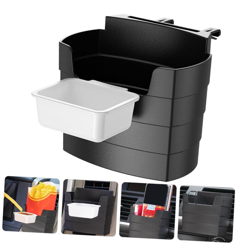 Car French Fry Holder with Dipping Sauce Container Vent Clip for Snacks and Condiments - Image 5