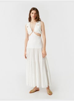 KOTON Cut Out Frill Dress  - Image 3