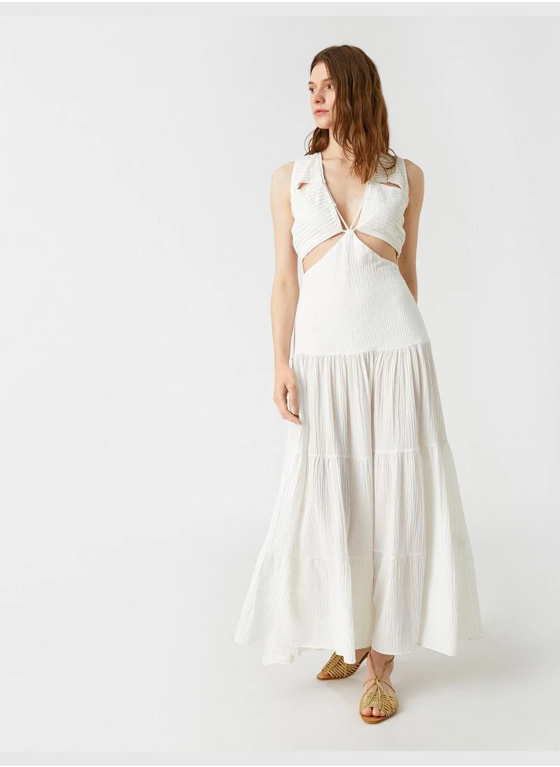 كوتون Cut Out Frill Dress