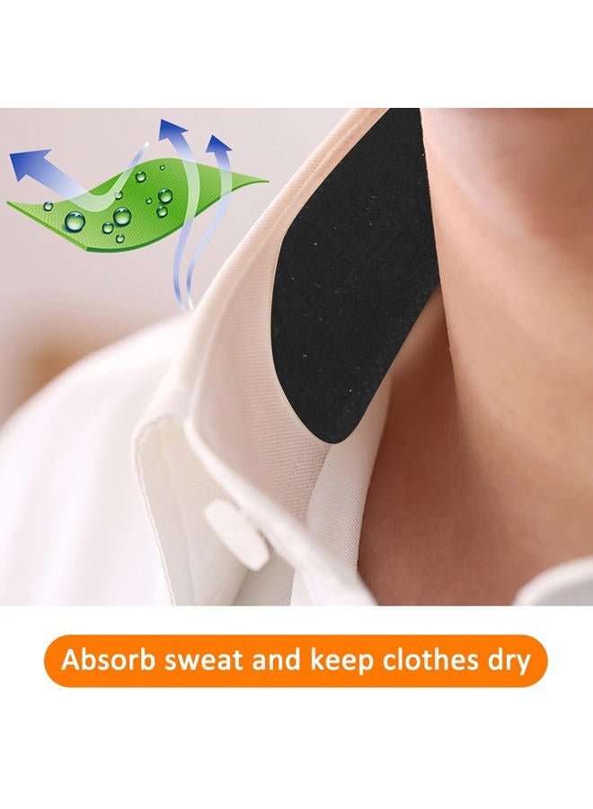 yuyte Collar Protector Sweat Pads Disposable Collar Absorbent Shirt Pad Neck Liner Pads Protector Prevent Sweat [Black]  - Image 2