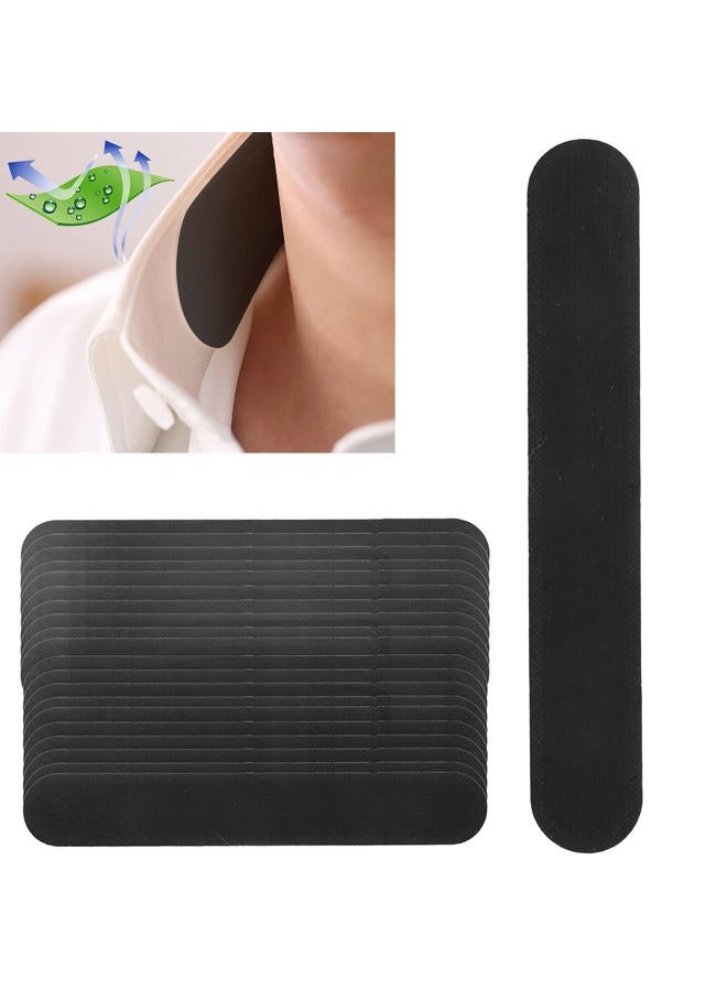 yuyte Collar Protector Sweat Pads Disposable Collar Absorbent Shirt Pad Neck Liner Pads Protector Prevent Sweat [Black]  - Image 5
