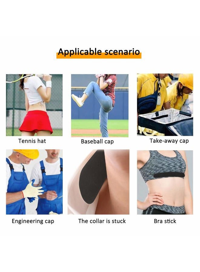 yuyte Collar Protector Sweat Pads Disposable Collar Absorbent Shirt Pad Neck Liner Pads Protector Prevent Sweat [Black]  - Image 4