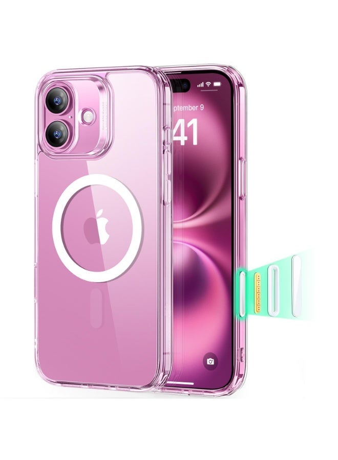 أنيوغرو متوافق مع غطاء Apple iPhone 16،  دعم MagSafe المغناطيسي، غطاء iPhone 16 شفاف مع زر كاميرا مستقل، حماية من السقوط بمستوى عسكري - شفاف - Image 1
