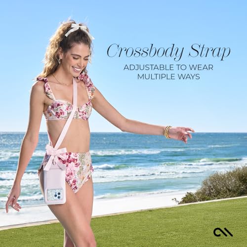 Case-Mate IP68 Waterproof Large Phone Pouch with Bow Design - Travel Beach Cruise Ship Essentials - Floating Phone Case with Crossbody Lanyard for iPhone 17 Pro Max/16 Pro/15/14/13/ S25 - Ballet Pink - Image 4