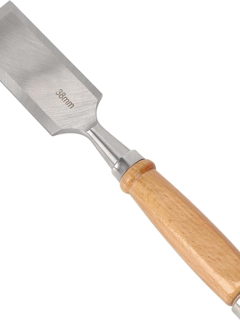 GGOOT Cr-V 38mm Flat Chisel, Professional Woodworking Tool Wooden Handle Hardware Tools Industrial Accessory,Woodworking Chisel - Image 5