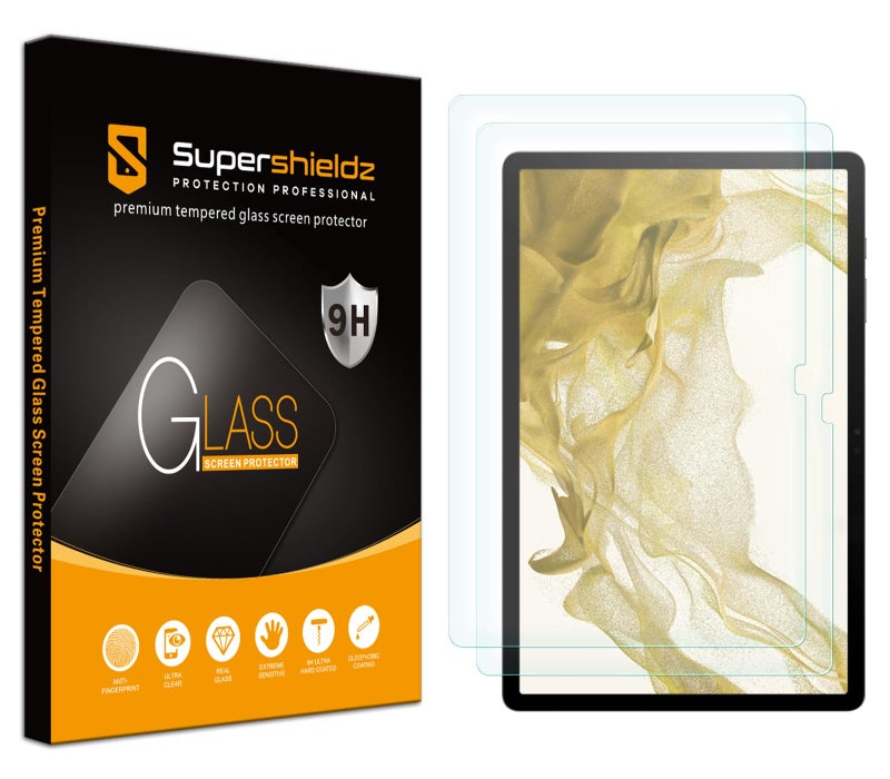Supershieldz (2 Pack) Designed for Samsung Galaxy Tab S10 Plus / S9 Plus (12.4 inch) / Tab S9 FE Plus (12.4 inch) Screen Protector, (Tempered Glass) Anti Scratch, Bubble Free - Image 1