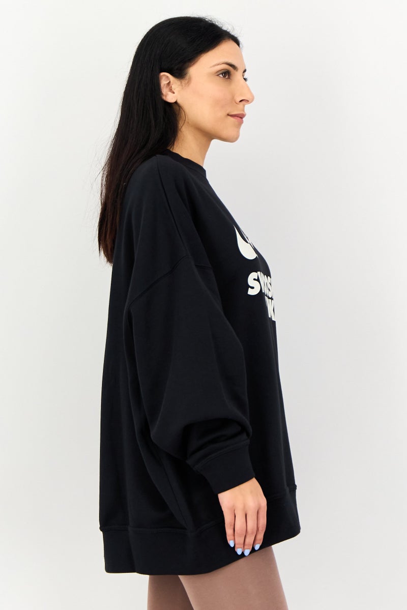 Nike Women Oversized Fit Long Sleeve Outdoor Sweatshirt, Black - Image 4