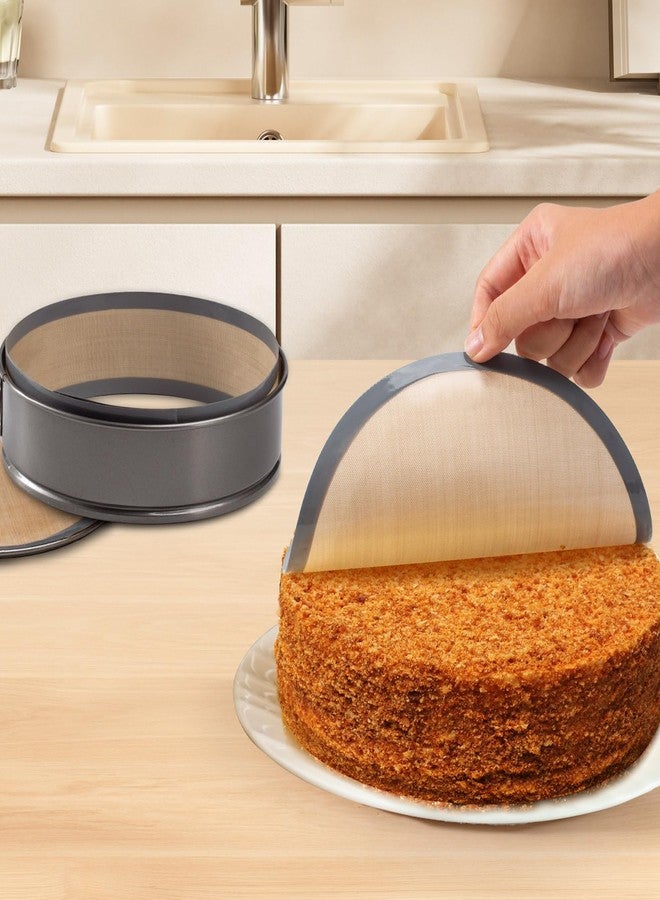 Friheten Non Sick Silicone Baking Mat for Springform Pan 9 inch, Prevent cake from Sticking to Bottom and Side, Easy Clean Silicone mat for Cheesecake Pan - Image 2