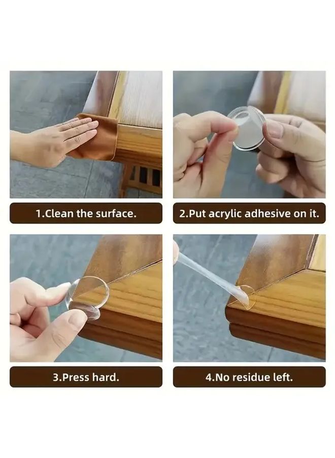 30pcs Round Clear Heavy Duty Silicone Anti Collision Bumpers For Furniture Corners - Image 5