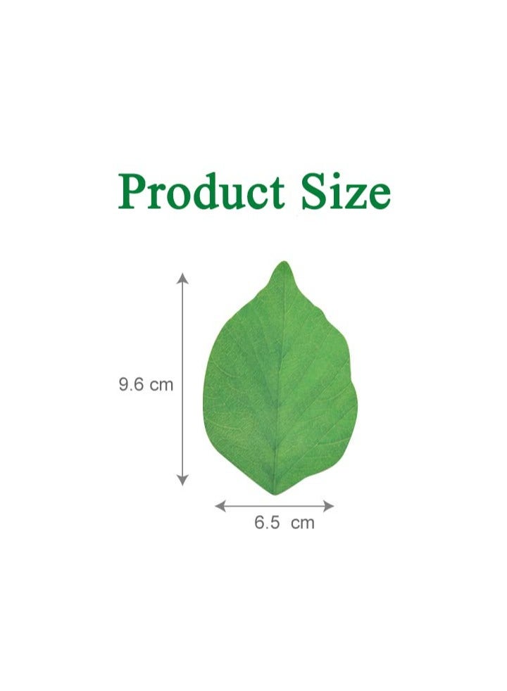 Sticky Notes Stickers, Removable Self-Stick Notes Scratch Pads， Beautiful Green Leaf-Shaped Sticky Notes Stickers Can be Used for Sticky Paper Notepads to Recording Thing and DIY(8 Packs) - Image 3