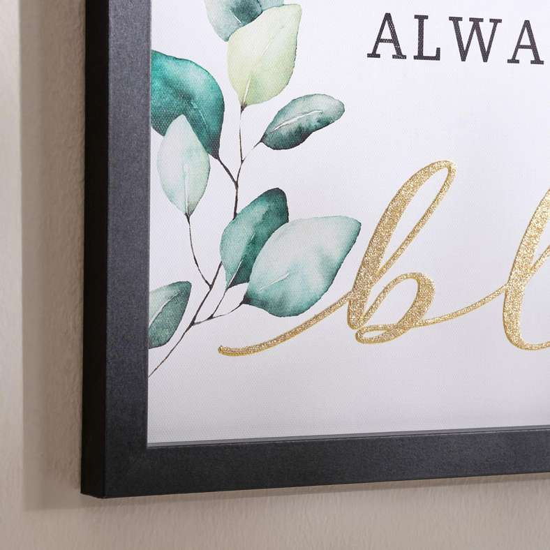 Pan Home Gratitude and Blessed Wall Art 62.8x23.2cm - Black - 191AIC9903950 - Image 2