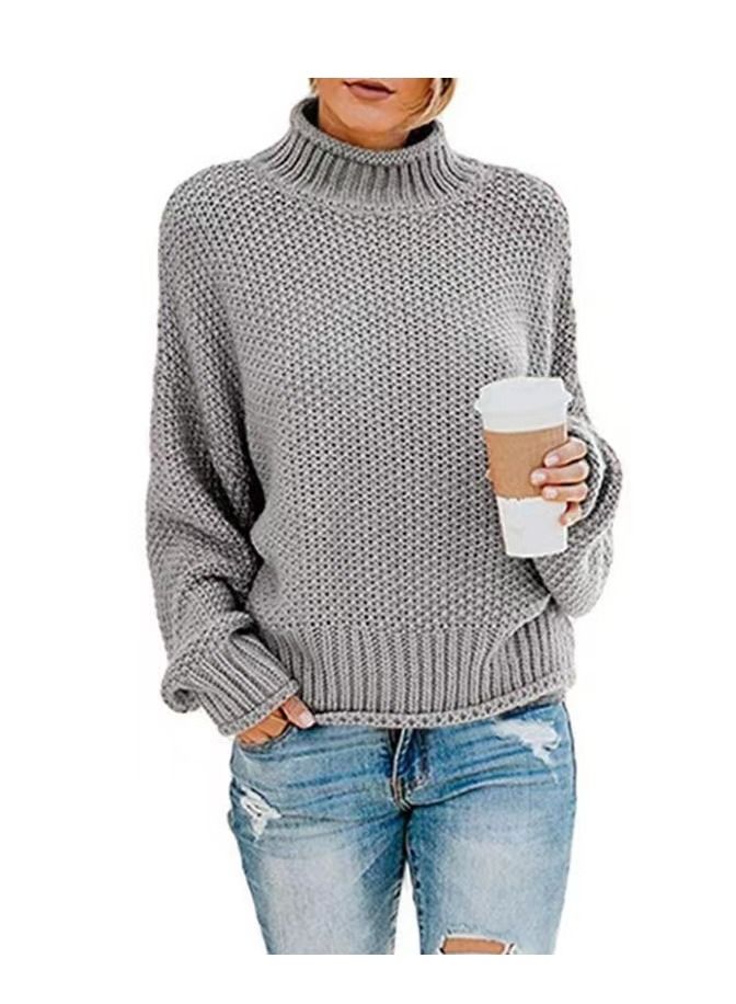 Loquat Casual Fashion Solid Color Sweater 