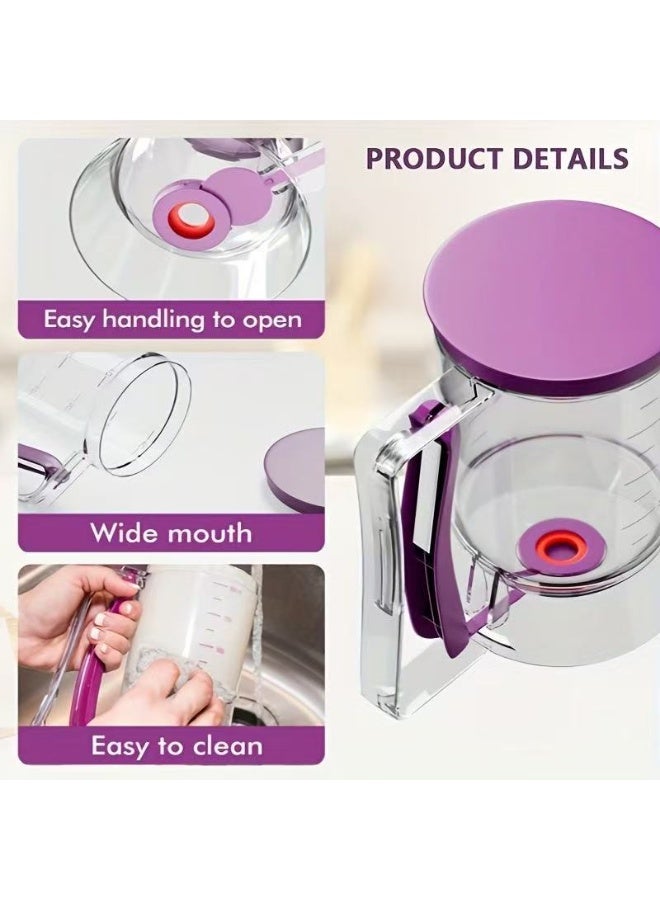 إم مياويان موزع عجينة الخبز مزود بتدريجات ​​واضحة - سهل الصب، مناسب للكعك الصغير والفطائر والدونات، ويمنع الفوضى على سطح العمل. - Image 4