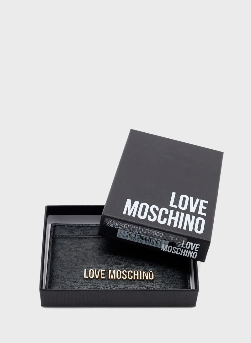 Love Moschino Logo Detailed Signature Wallet