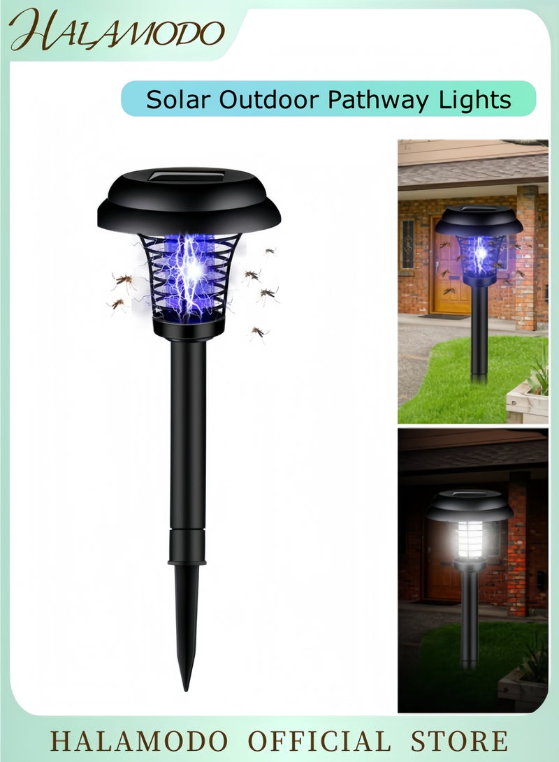 HALAMODO Solar Outdoor Pathway Lights Stainless Steel Painted LED Lights Lighting Repellent Lamp for Indoor Outdoor Use Garden Patio  - Image 1