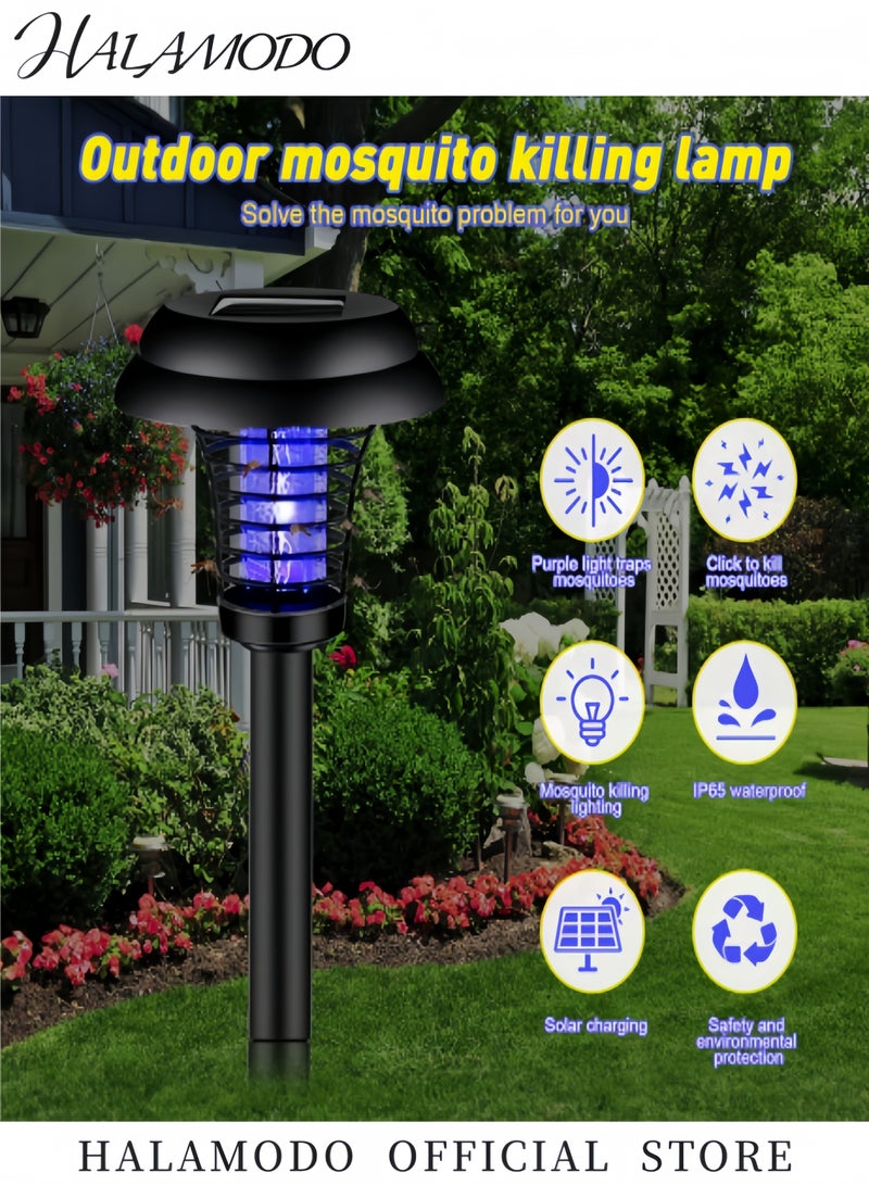 HALAMODO Solar Outdoor Pathway Lights Stainless Steel Painted LED Lights Lighting Repellent Lamp for Indoor Outdoor Use Garden Patio  - Image 4