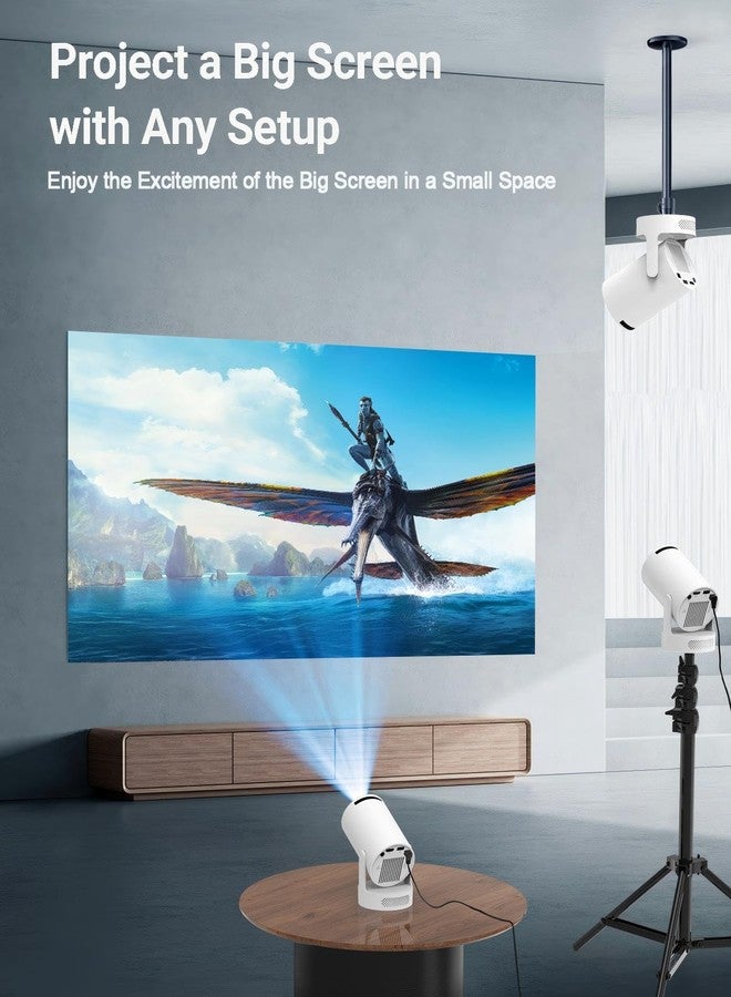 DreamFair Mini Projector with WiFi and Bluetooth, 4K 1080P Projectir, 210 ANSI Auto Keystone Correction, 210° Rotatable Portable Projector, 25"-110" Screen Video Projector for Smartphone/Laptop/PC - Image 4