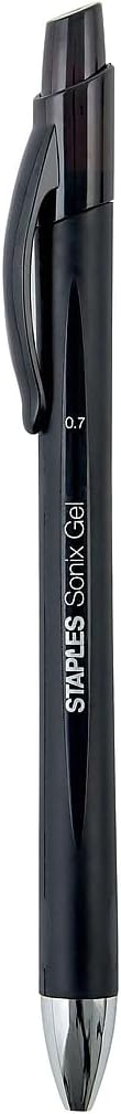 STAPLES Sonix Retractable Gel Pens Medium Point 07mm Black Ink 36Carton 13561CCVS - Image 2
