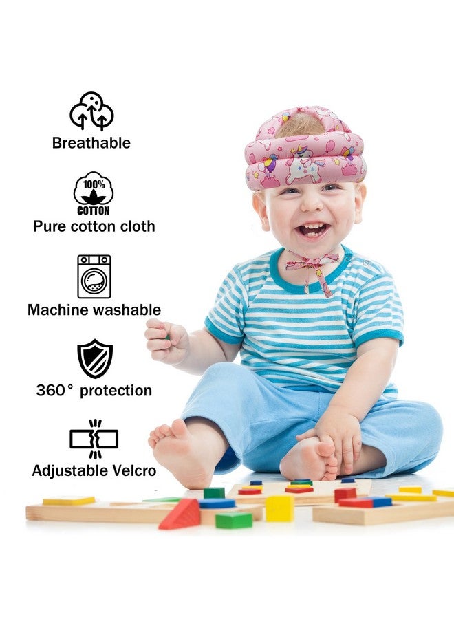 CUXFLS Baby Head Protector Infant Helmet No Bumps Safety Cushion for Crawling Walking Running, Adjustable Toddler Head Protector Safety Headguard (Unicorn) - Image 2