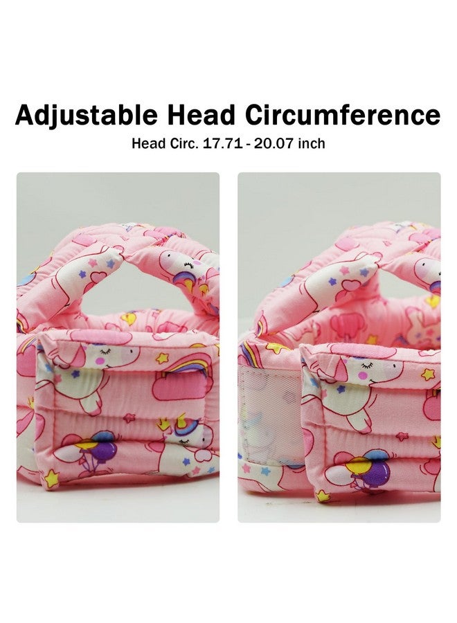 CUXFLS Baby Head Protector Infant Helmet No Bumps Safety Cushion for Crawling Walking Running, Adjustable Toddler Head Protector Safety Headguard (Unicorn) - Image 4