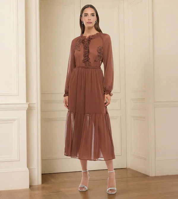 BCBG BCBG Placement Embroiedry Dress