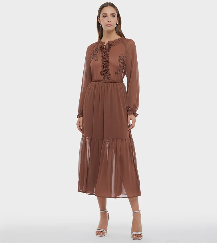 BCBG BCBG Placement Embroiedry Dress