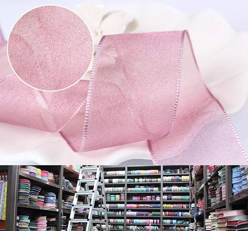 DIY Crafts Diy Crafts 16024 Artificial Silk Roses Crafts Supplies Grosgrain Ribbon Scrapbooking Material Organza Ribbon, Pack of 200 Mtr 25x8 (Multicolor)  - Image 5