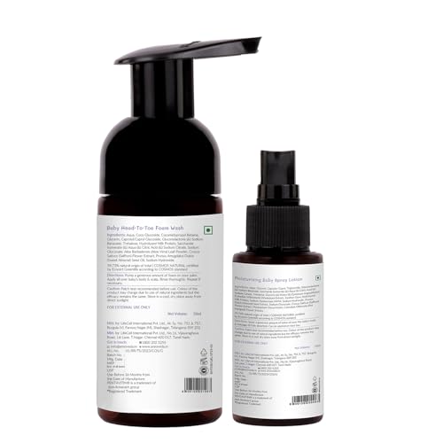 AreoVeda Baby Wash & Lotion Combo With Pentavitin & Canadian Willowherb I 24 Hrs Hydration | Soothes Baby Acne I Safe For Babies From Day 1 I Lab Tested, ECOCERT Certified, EWG Verified - Image 2