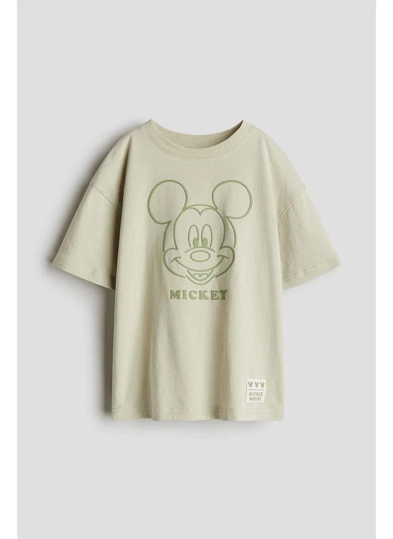 اتش اند ام Oversized printed T-shirt