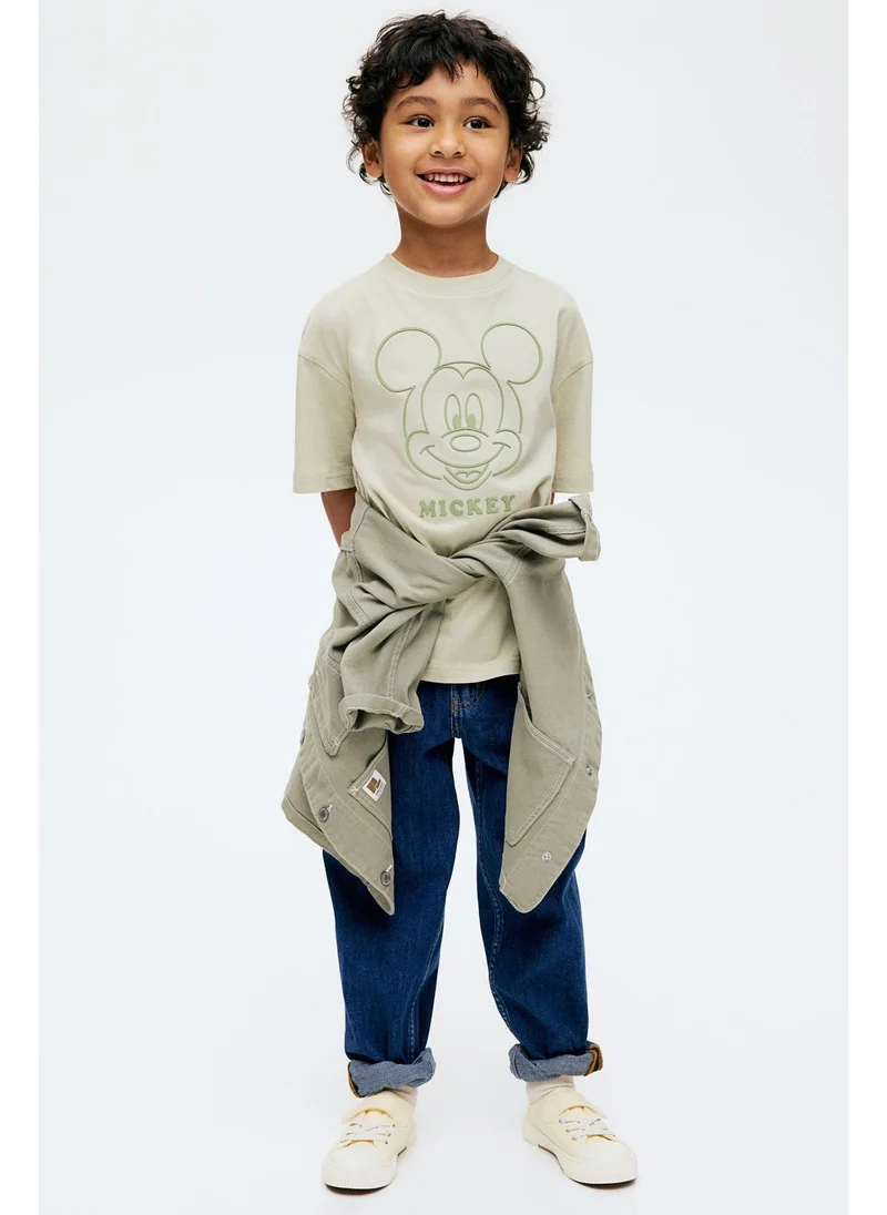 اتش اند ام Oversized printed T-shirt