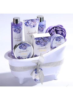 BODY & EARTH Gift Basket for Women - Gift Set for Women, Body & Earth Women Bath Set 8 Pcs Lavender&Honey Scent with Bubble Bath, Shower Gel, Body Lotion, Bath Salt, Birthday Gifts for dad,Mom,Father's Day Gifts  - Image 2