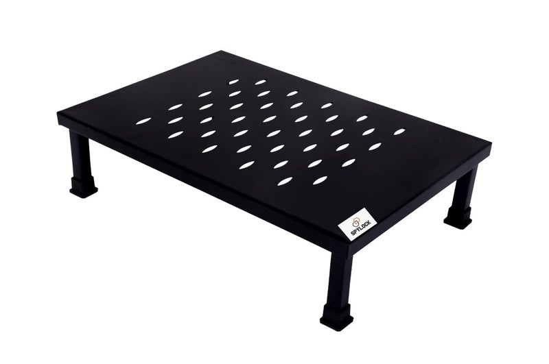 SPYLOCK سبايلوك رف قابل للطي من الحديد الثقيل قياسي عالمي مثبت على الحائط للميكروويف باللون الأسود - Image 3