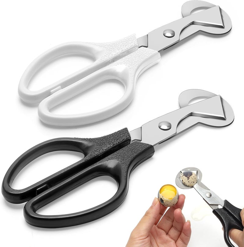Ahier Adecco LLC Pigeon Quail Egg Cutter Scissors Stainless Steel Blades Bird Cutter 2 Pack (Quail Egg Scissor) - Image 1