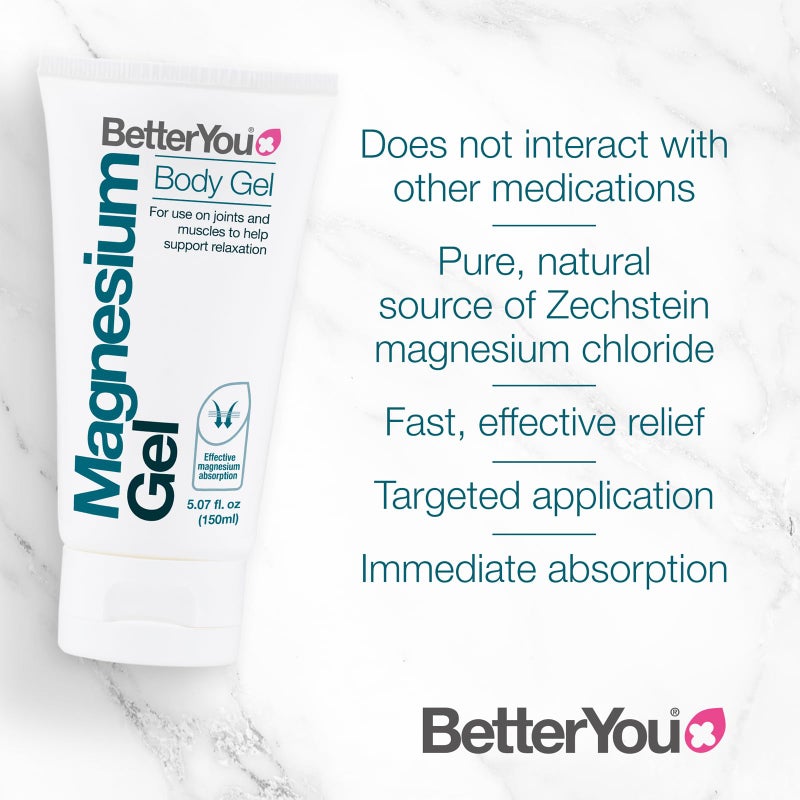 BetterYou Magnesium Gel - Relaxing Muscle Rub - Topical Magnesium for Effective Absorption - Tense Joint Support and Sore Muscle Relief - 5.07 oz - Image 5