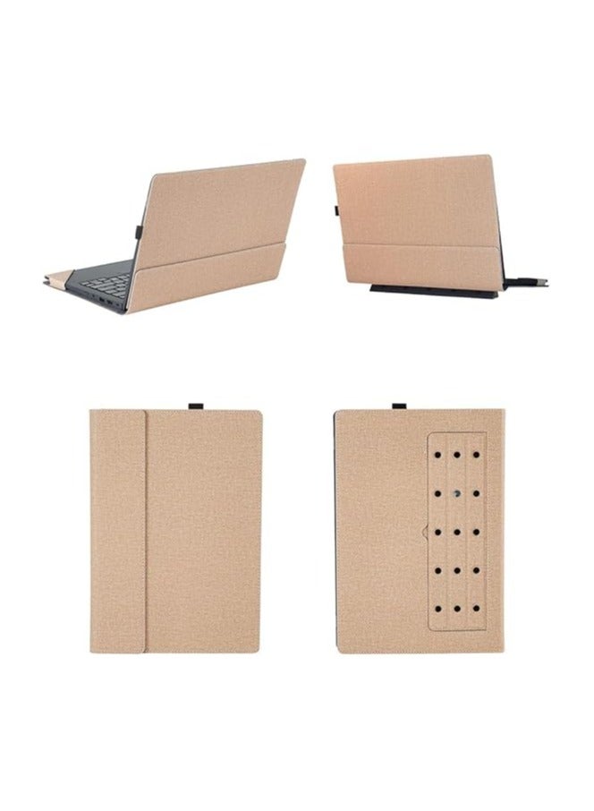 Cover Case Compatible with HP Envy x360 2-in-1 Laptop 14-FA 14z-FA u0026 14-fc 14t-fc 2024 14 inch, PU Leather Protective Sleeve with Foldable Cooling Bracket - Image 2