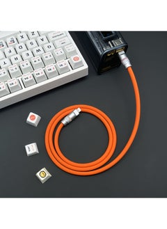 Luminous Super Soft Silicone Data Cable For Apple For Iphone15 For Huawei For Xiaomi Mobile Phone Super Fast Charging Wholesale-Color:0.5 M USB To For Iphone 12W-Model:Orange (glowing Head)